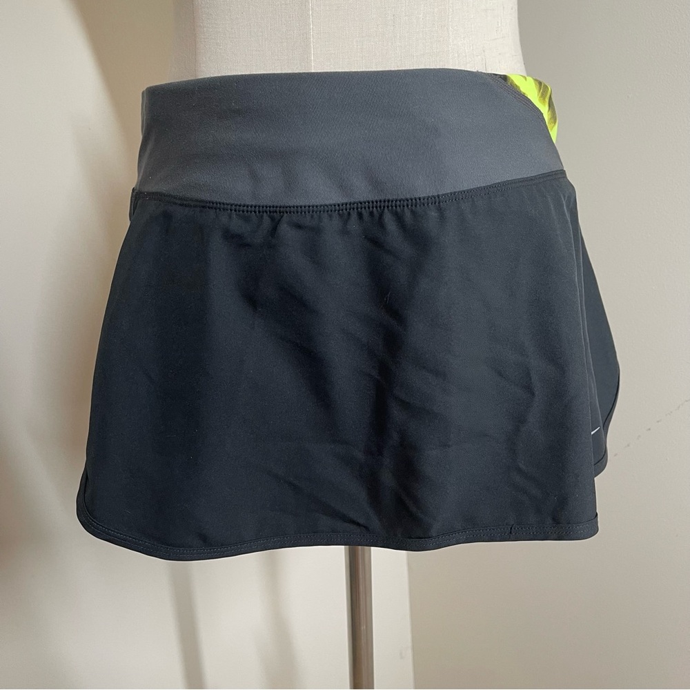 Nike Women’s Black Yellow Dri-Fit Tennis/Golf/Swim Skirt Panty Zip Pocket- SZ S